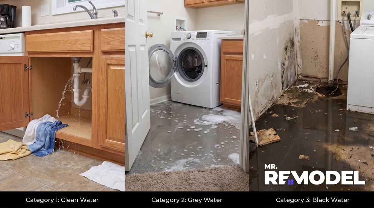 Water Damage Categories Explained: Identifying Severity (Category 1, 2, 3)